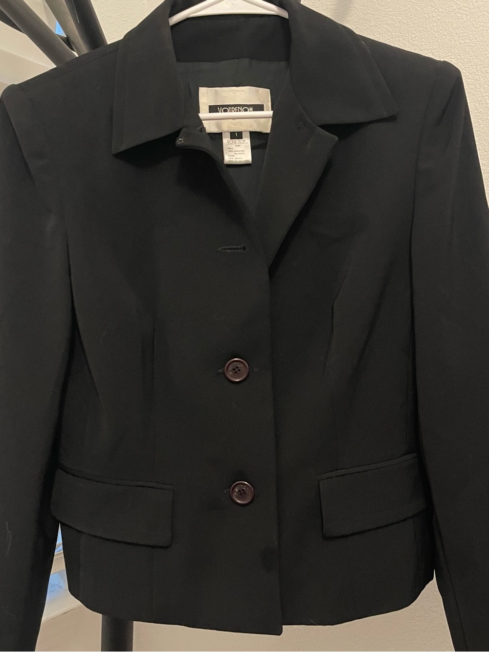 Votre Nom Black Tailored Women's Blazer Jacket